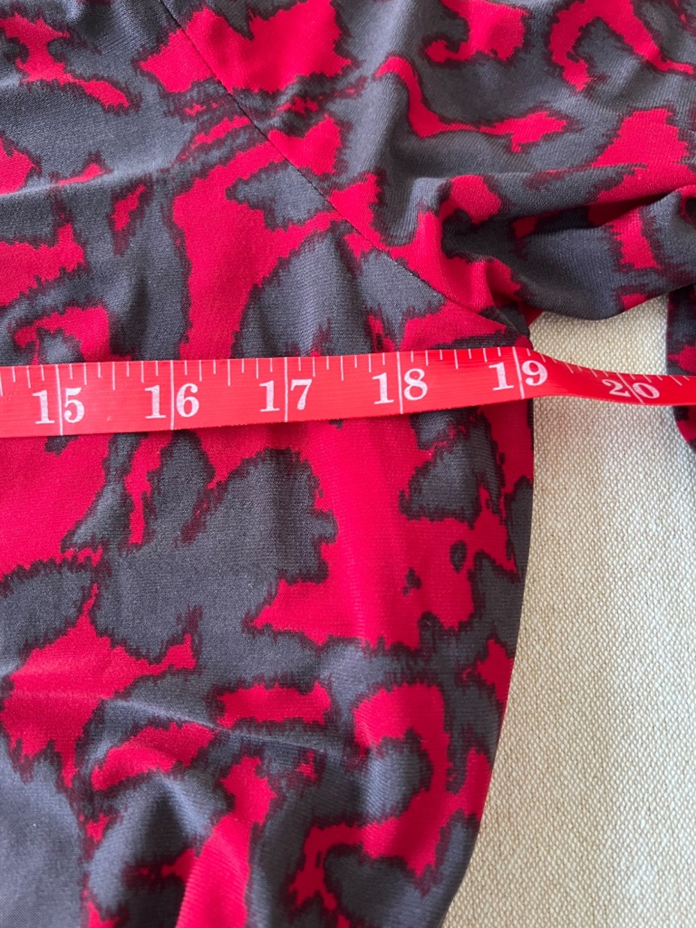 Jones New York Red & Charcoal Gray Floral Print Sheath Dress Size 12 - Picture 6 of 10